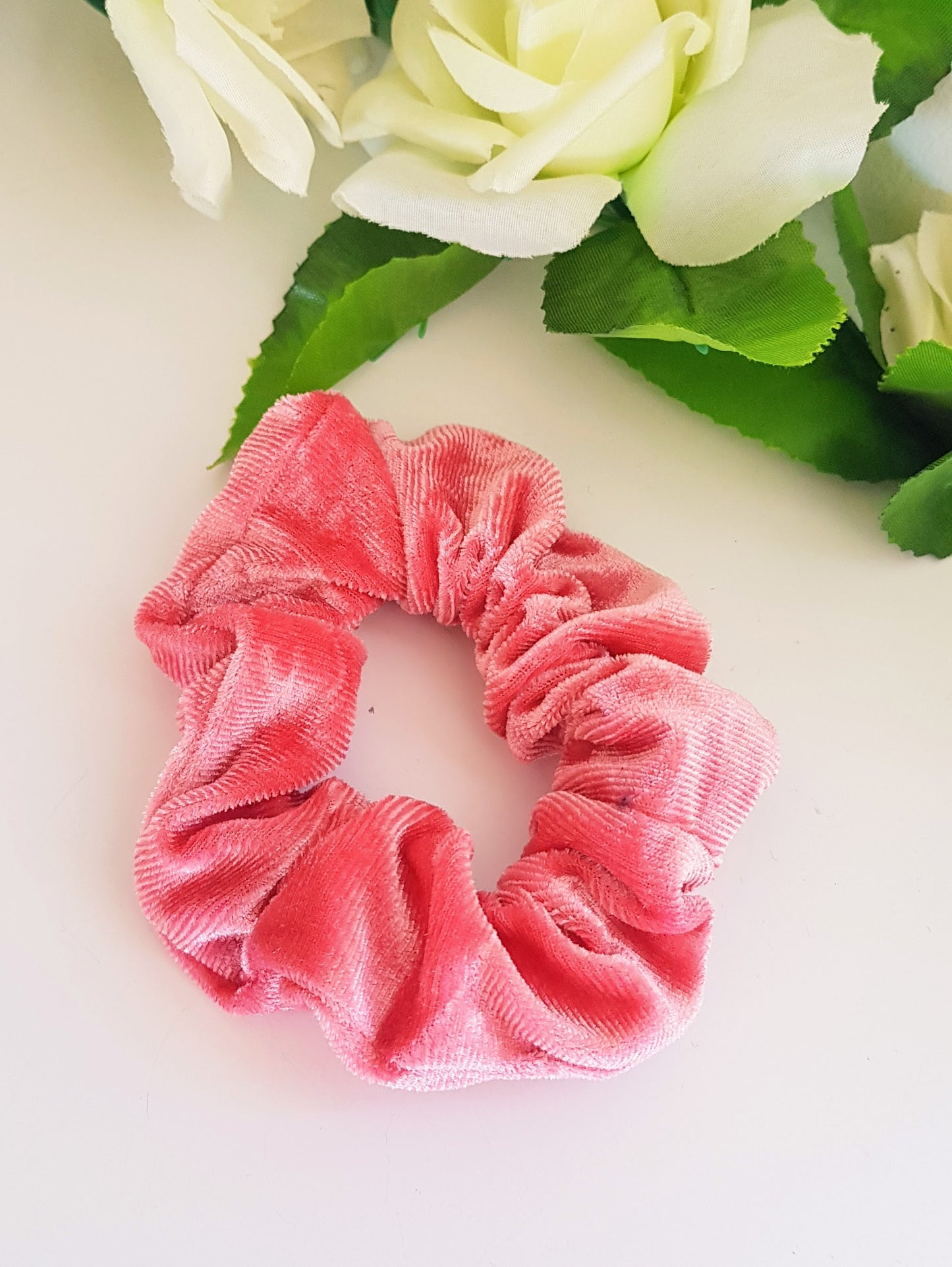 Velvet Scrunchies- Dark Pink