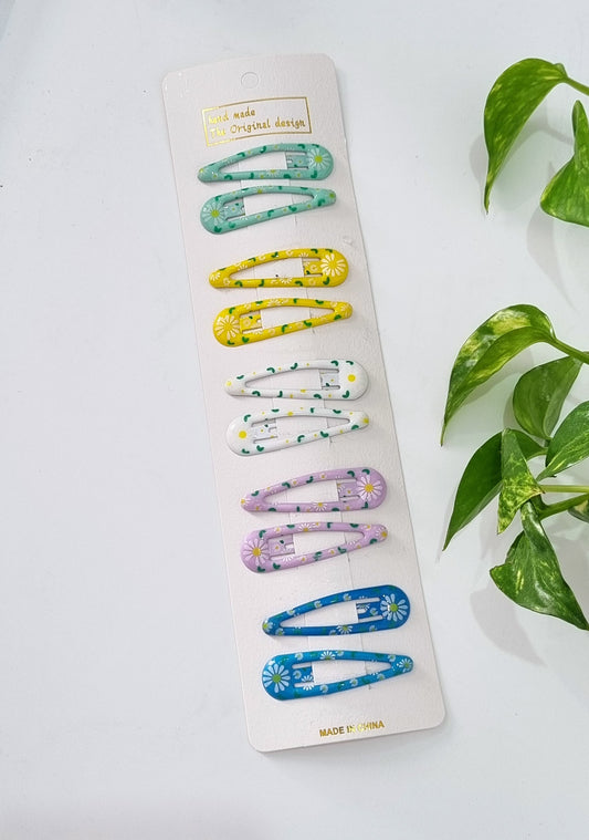 Snap Clips- Gel Coated Floral Design